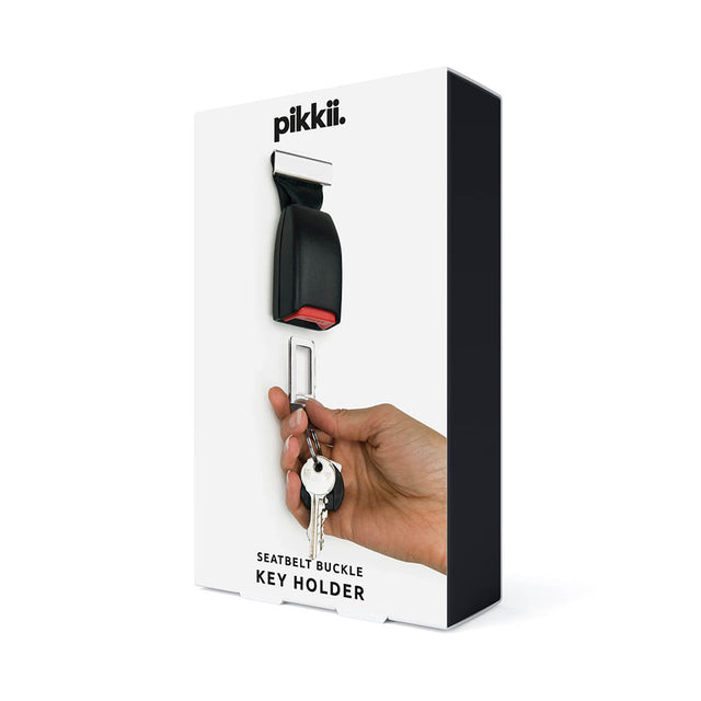 Pikki Seatbelt Buckle Key Holder Packaging Box on white background