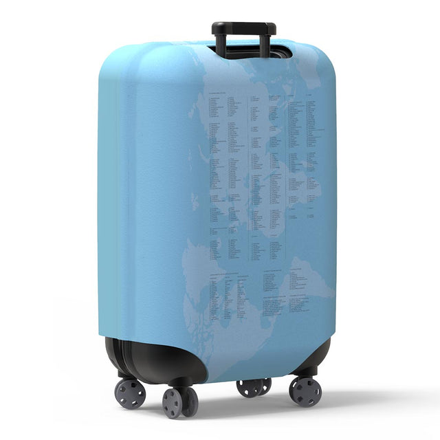 Travel Log Suitcase Cover back